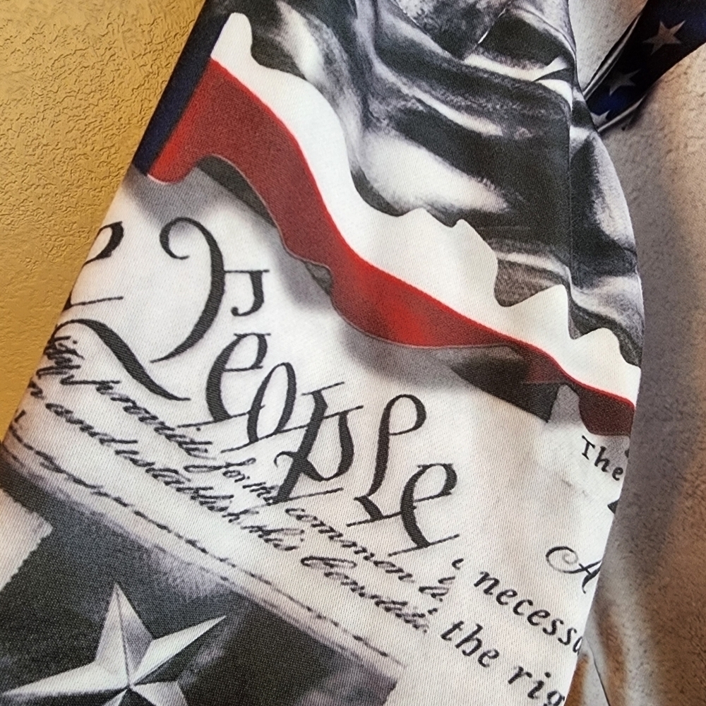 American Flag Graphic Grey Hooded Sweatshirt Size 3XL - Picture 7 of 12